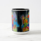 2 Couleurs Tasse - 059- Chats modernes (Centre)