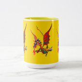 2 Couleurs Tasse - 083 - Dragon Rouge (Centre)