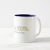 2 Couleurs Tasse 100% de l'histoire de Selma (Devant droit)