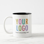 2 Couleurs Tasse 11 oz avec intérieur noir, nom de l'employé (Gauche)