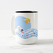2 Couleurs Tasse (15 onces) : à deux tons, vague de MLML (Devant gauche)