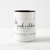 2 Couleurs Tasse 15 oz Pink Colibri (Centre)