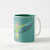 2 Couleurs Tasse 15oz de vol de quaker (Devant droit)