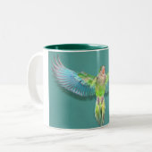 2 Couleurs Tasse 15oz de vol de quaker (Devant gauche)