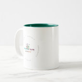 2 Couleurs Tasse 15oz (vert) de wow (Devant gauche)