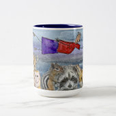 2 Couleurs Tasse (#1) : Joanna volant au-dessus des animaux (Centre)