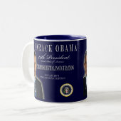 2 Couleurs Tasse 2013 commémorative d'inauguration d'Obama (Devant gauche)