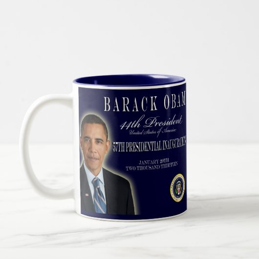 2 Couleurs Tasse 2013 commémorative d'inauguration d'Obama (Gauche)