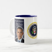 2 Couleurs Tasse 2013 commémorative d'inauguration d'Obama (Devant gauche)
