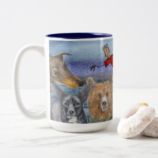 2 Couleurs Tasse #3 Joanna volant au-dessus des animaux