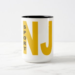 2 Couleurs Tasse 444ml blanc/noir NEW JERSEY SPORT