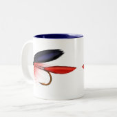 2 Couleurs Tasse 5 de Fishermans de mouche (Devant gauche)