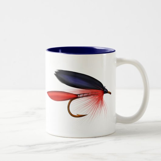 2 Couleurs Tasse 5 de Fishermans de mouche (Droit)