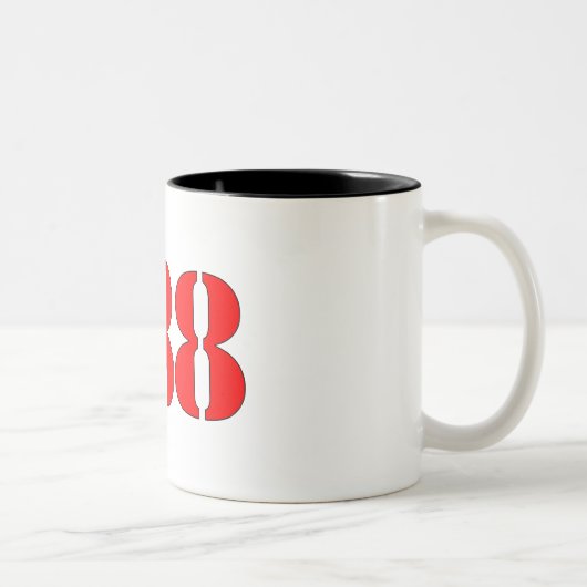2 Couleurs Tasse 788 avec la course (Droit)