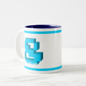 2 Couleurs Tasse à 8 bits de luxe de 2-Ton (Devant gauche)