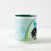 2 Couleurs Tasse à ailes de coursier (Centre)