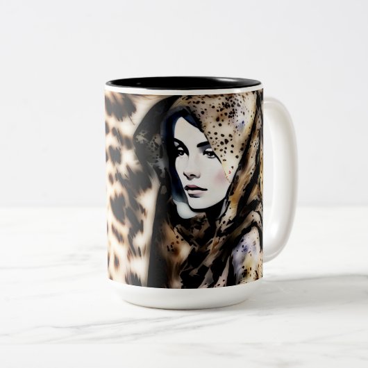 2 Couleurs Tasse à café (Devant droit)