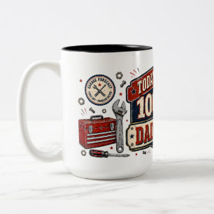 2 Couleurs Tasse à café 100% de chance que papa le répare