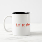 2 Couleurs Tasse à café à deux tons avec mots (Gauche)