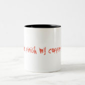 2 Couleurs Tasse à café à deux tons avec mots (Centre)