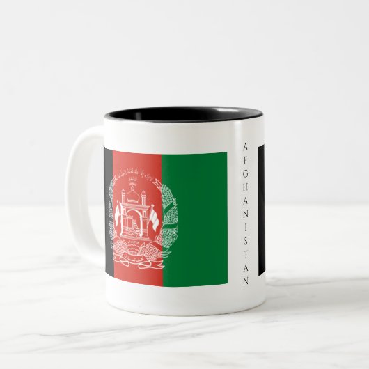 2 Couleurs tasse à café à deux tons d'afghanistan (Devant gauche)