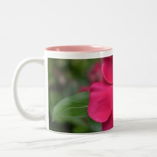 2 Couleurs Tasse à café à fleurs teintées de rose (Gauche)