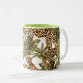 2 Couleurs Tasse à café à impression de guépard (Devant droit)