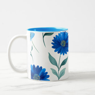 2 Couleurs Tasse à café à impression florale charmante