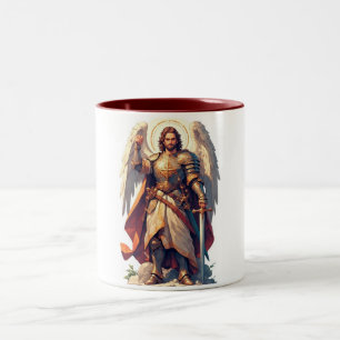2 Couleurs Tasse à café Archange Guerrier Michel
