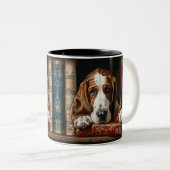 2 Couleurs Tasse à café avec chiot Treeing Walker Coonhound (Devant droit)