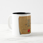 2 Couleurs Tasse à café - Balance - Zodiaque (Devant gauche)