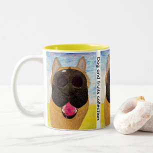 2 Couleurs Tasse à café bicolore au nez de chien et à la fram