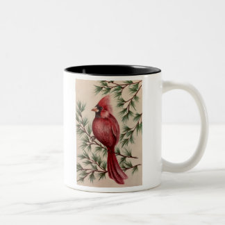 2 Couleurs Tasse à café bicolore Cardinal rouge et Pin