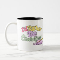 Tasse à café bicolore de style crochet rétro