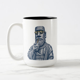 2 Couleurs Tasse à café bicolore en céramique avec homme en p