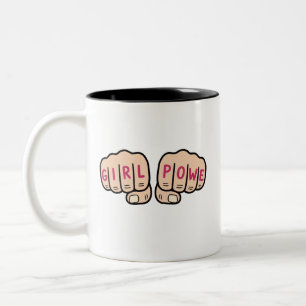 2 Couleurs Tasse à café bicolore Girl Power