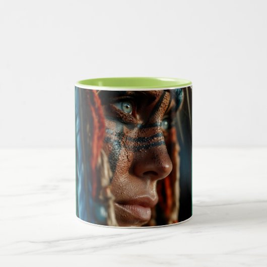 2 Couleurs Tasse à café Burning Ice Cube – Art de Feu & Glace (Centre)