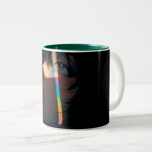 2 Couleurs Tasse à café Burning Ice Cube – Art de Feu & Glace (Devant droit)