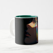 2 Couleurs Tasse à café Burning Ice Cube – Art de Feu & Glace (Devant gauche)