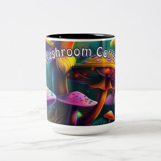 2 Couleurs Tasse à café Champignons Fantastiques (Centre)