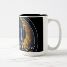 Tasse à café circulaire vectorielle astronaute Gal