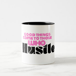 2 Couleurs Tasse à café Citation de Travail Féminin Rose