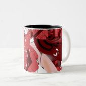 2 Couleurs Tasse à café Crimson Whispers (Devant droit)