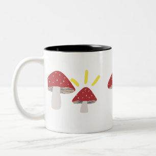 2 Couleurs Tasse à café de champignons