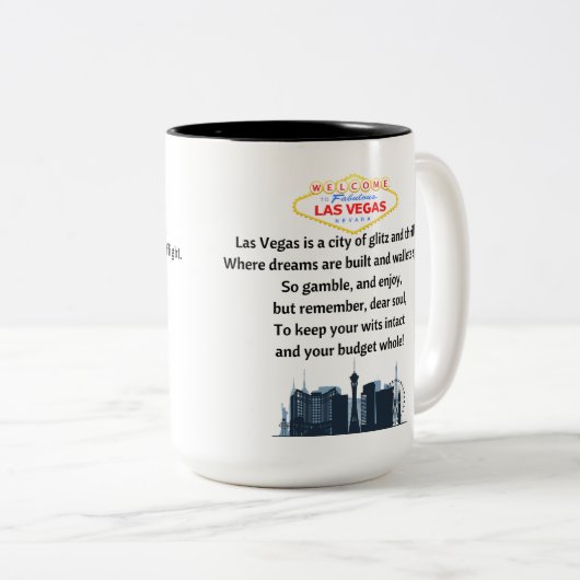 2 Couleurs Tasse à café de Las Vegas (Devant droit)