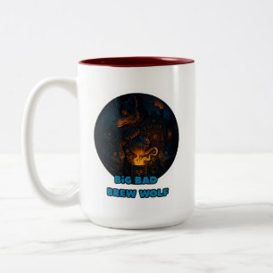 2 Couleurs tasse à café de loup foncé