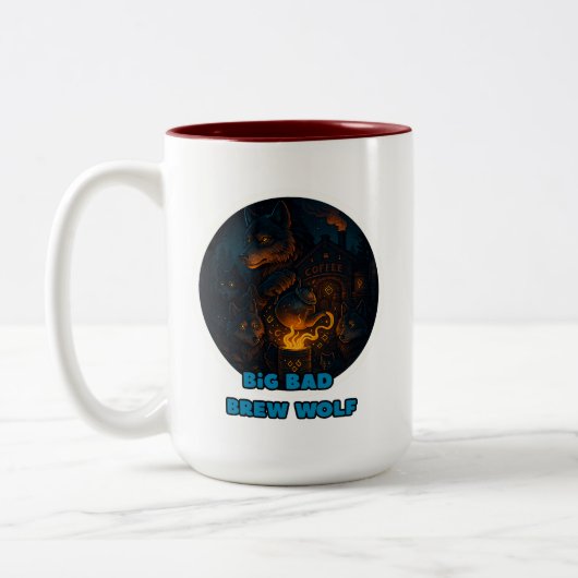 2 Couleurs tasse à café de loup foncé (Gauche)
