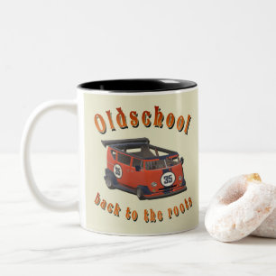 2 Couleurs Tasse à café de voiture Oldschool style vintage