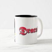 2 Couleurs Tasse à café design Dracula V1 (Devant droit)