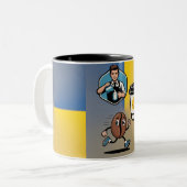 2 Couleurs Tasse à café design inspiré du café (Devant gauche)